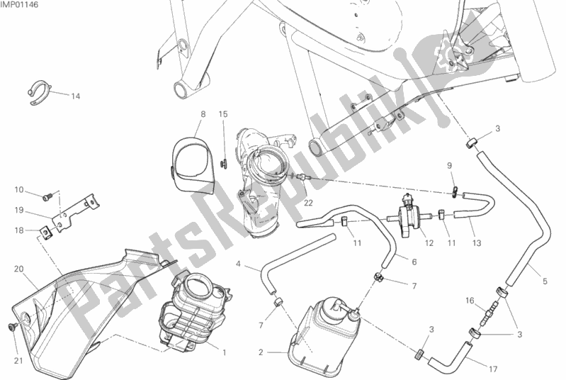 Toutes les pièces pour le Filtre à Cartouche du Ducati Scrambler Icon USA 803 2020